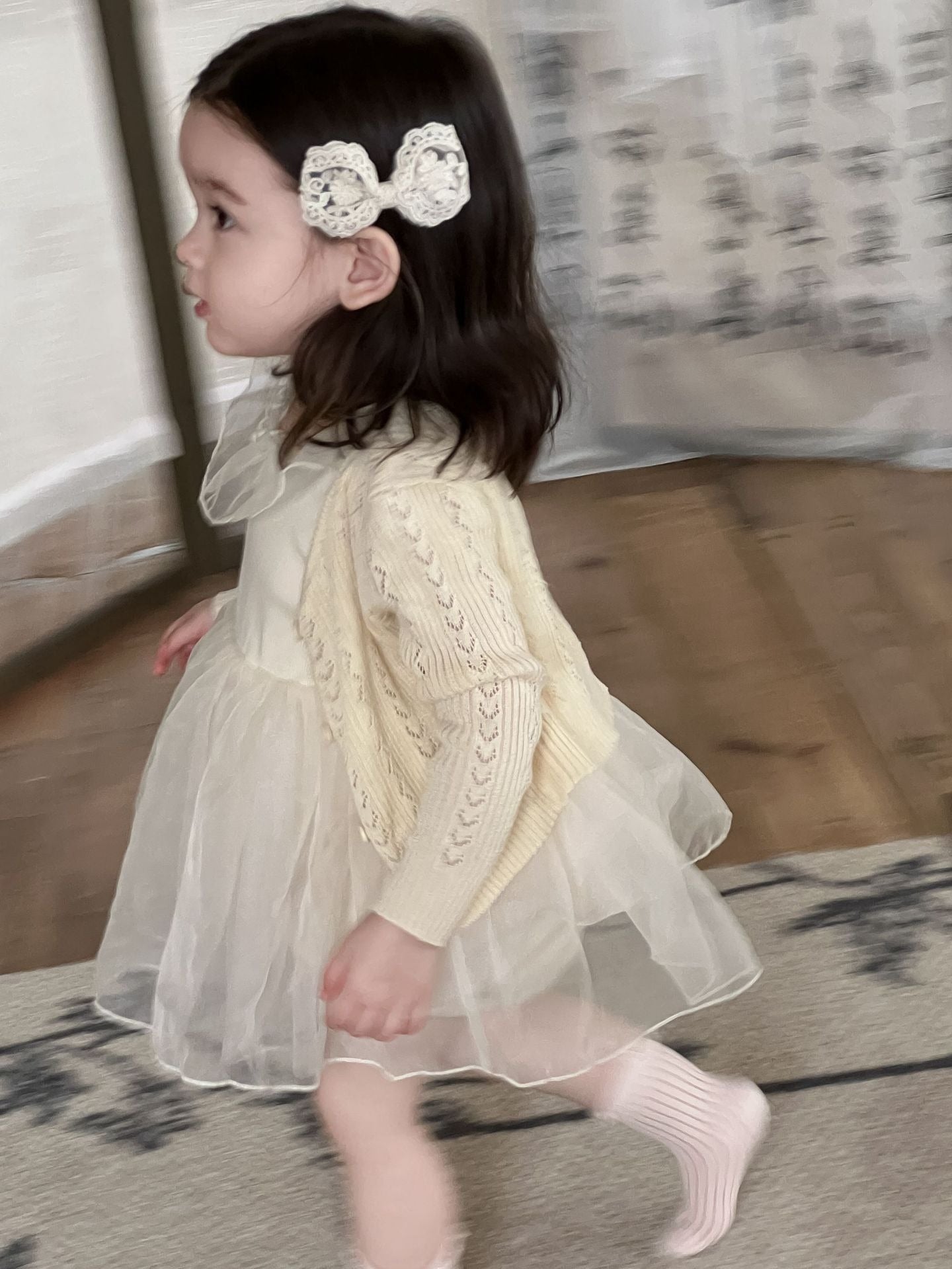 Princess style dress with sweater suit