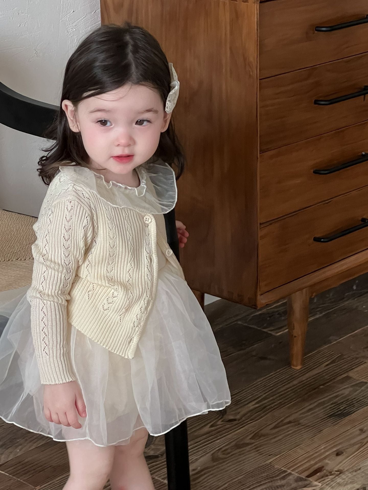 Princess style dress with sweater suit